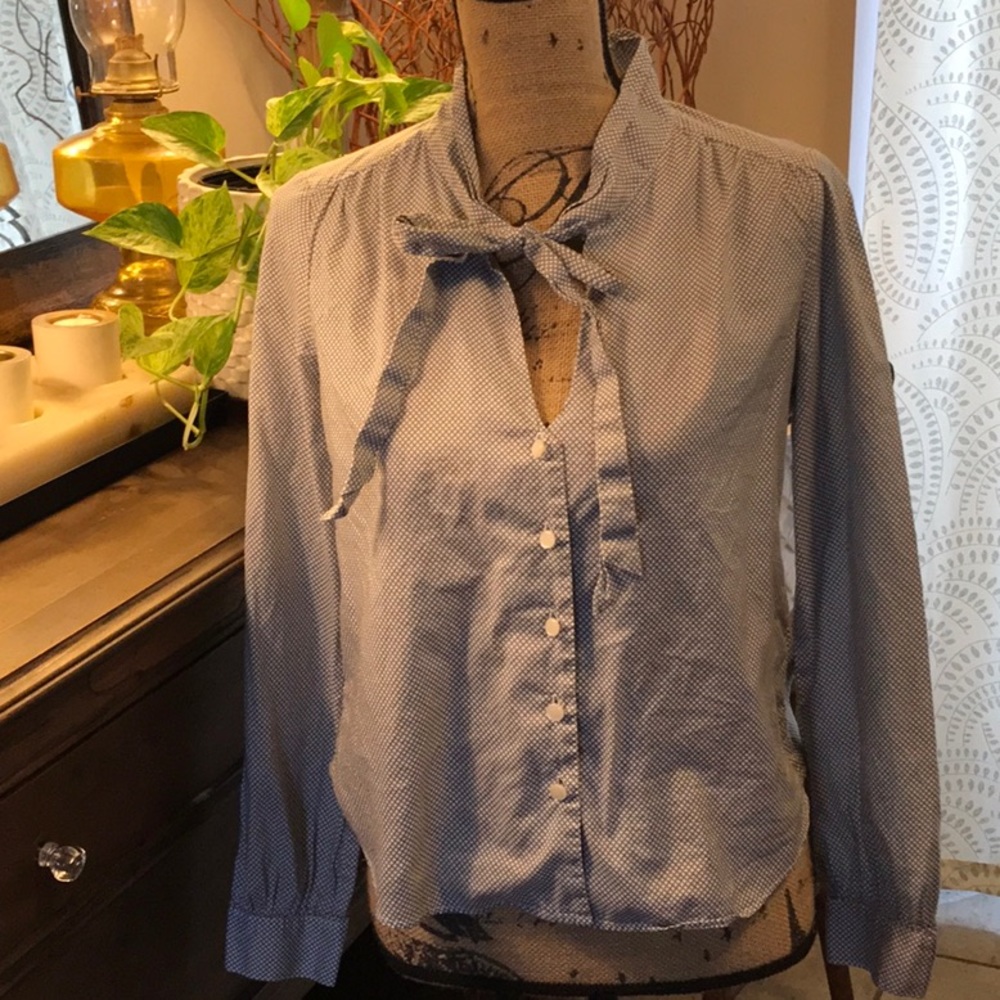 Old Navy Tie Front Long-sleeve Top